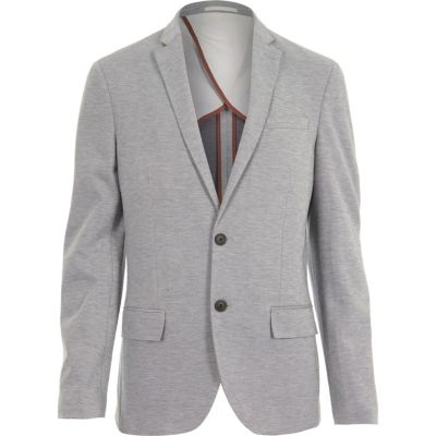 Grey jersey blazer